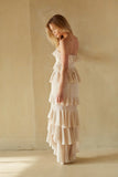 Clementine High Low Ruffle Maxi Dress