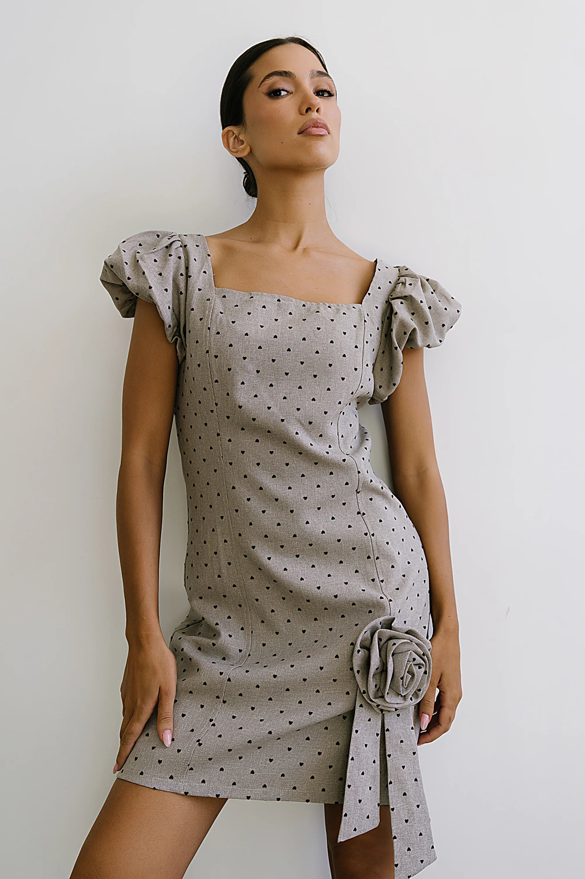Joana Mini Dress in Taupe FINAL SALE