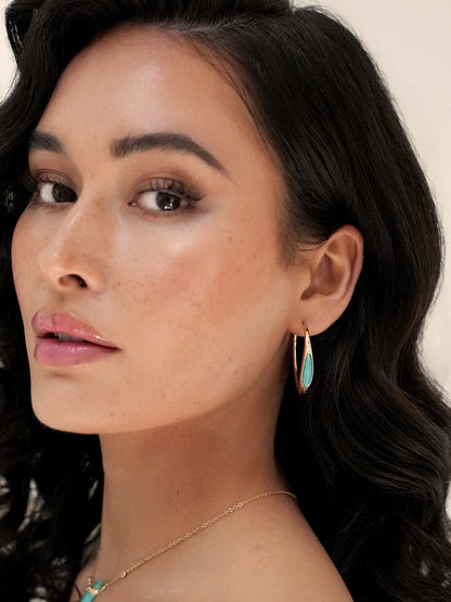 Turquoise Solstice Hoops