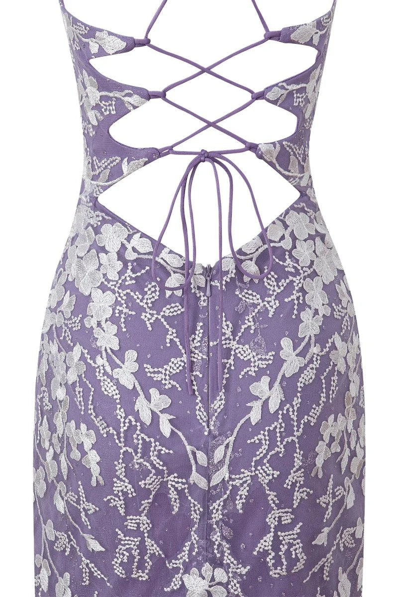 Sheath Short Spaghetti Straps Lace Homecoming Dress