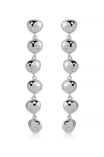 Polished Pebble Linear Dangle Earrings