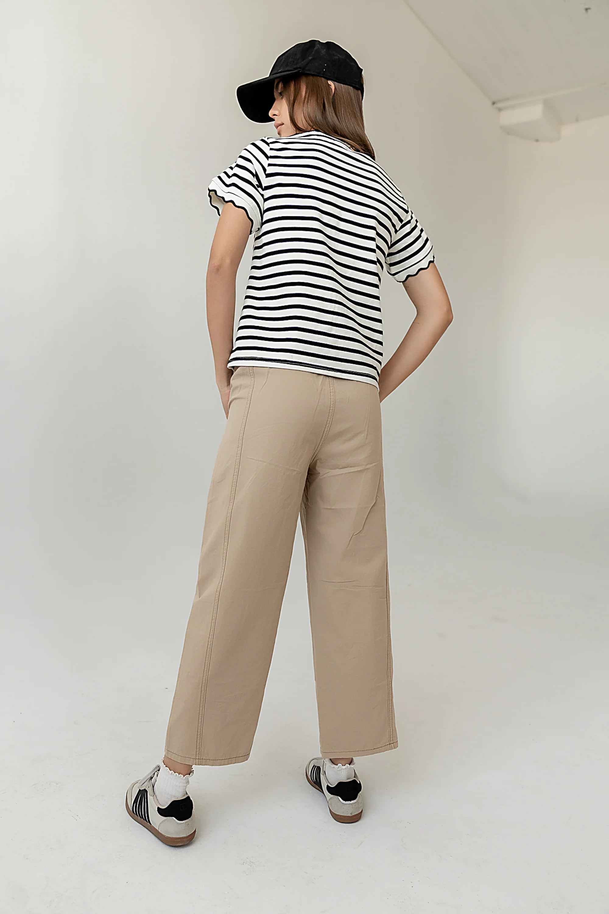 Walker Scalloped Top in Black