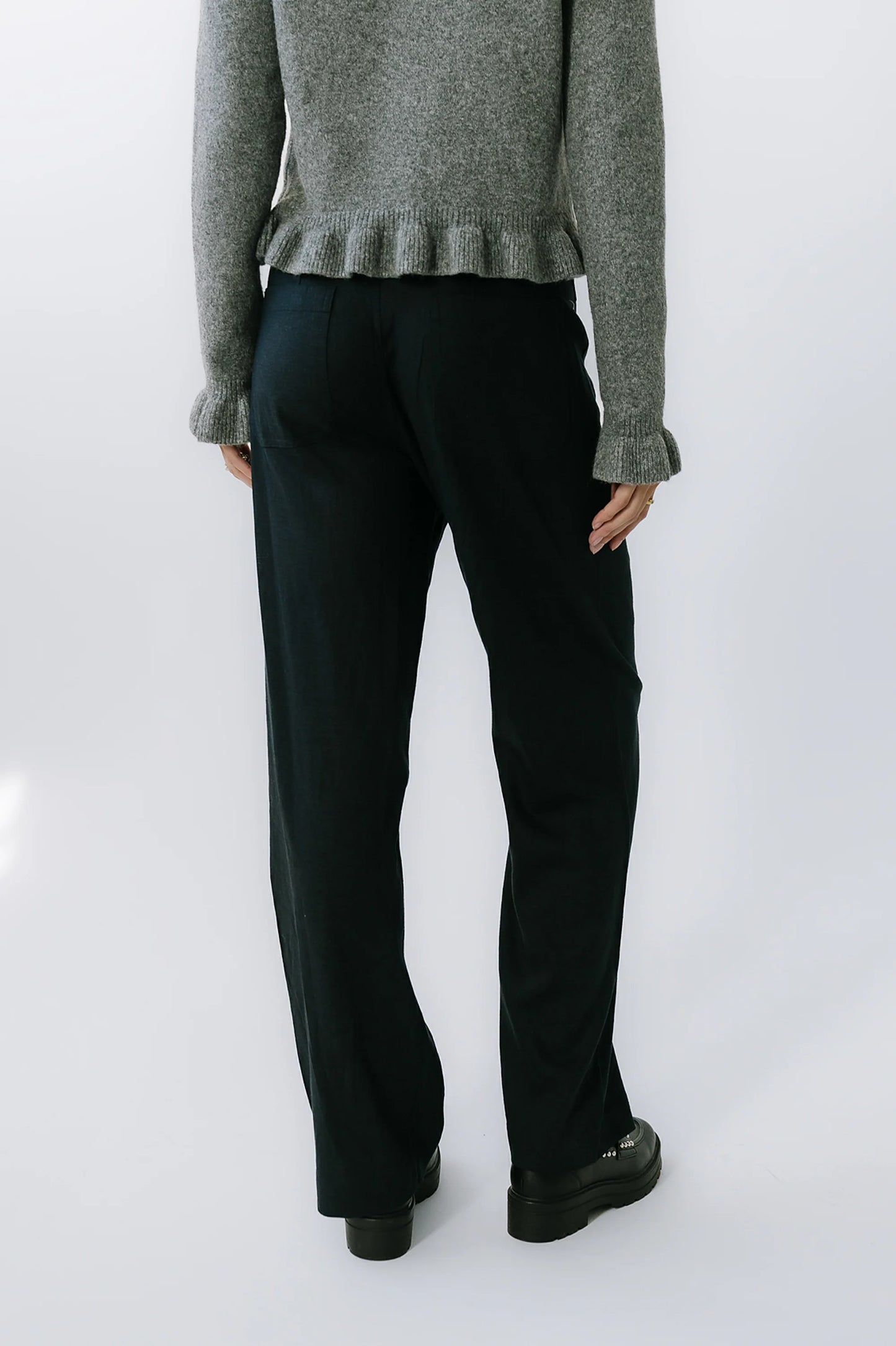 Lander Wide Leg Pants in Navy