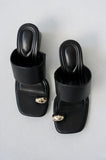 Fawn Block Heel in Black