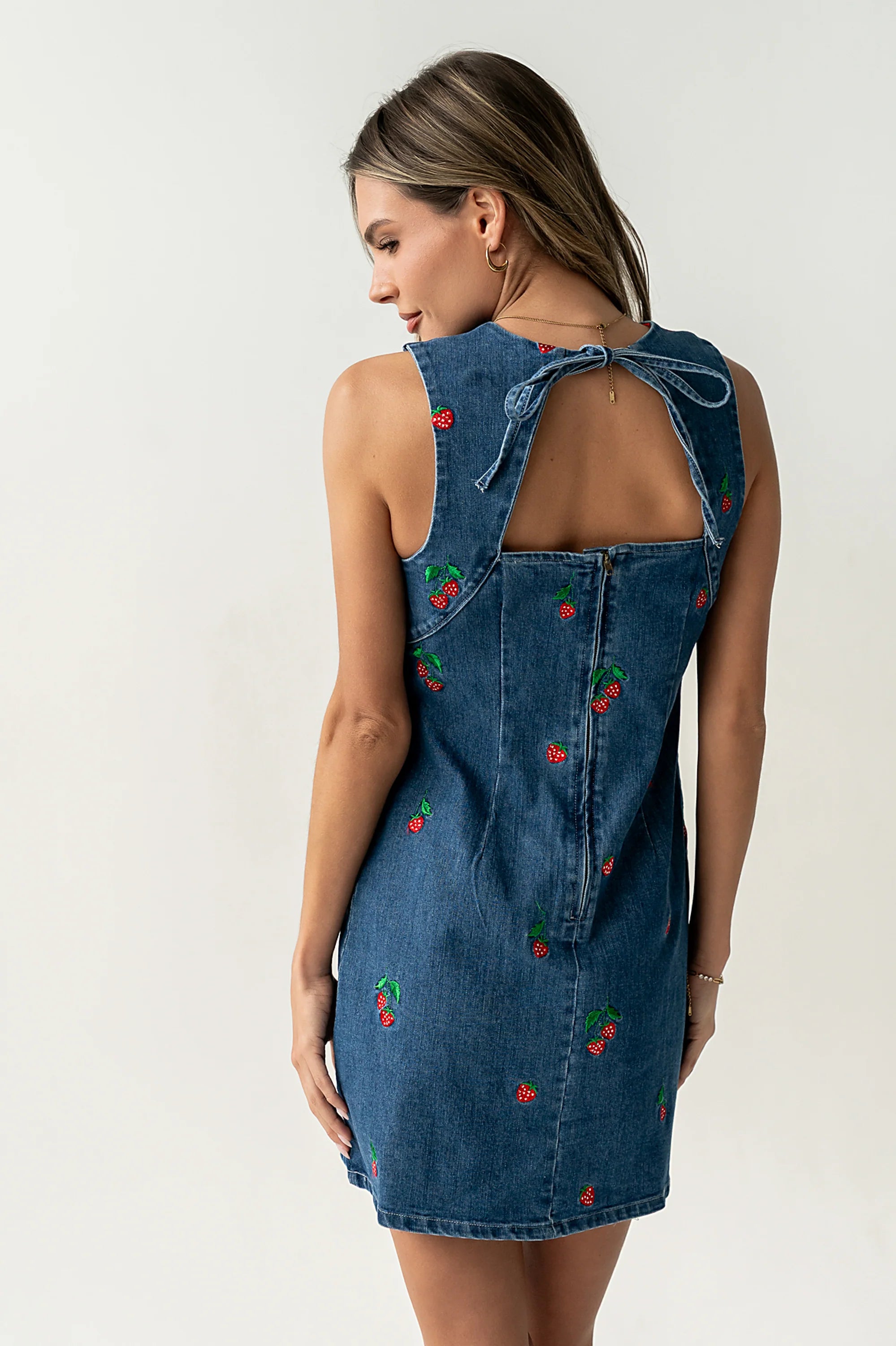 Kesley Embroidered Mini Dress