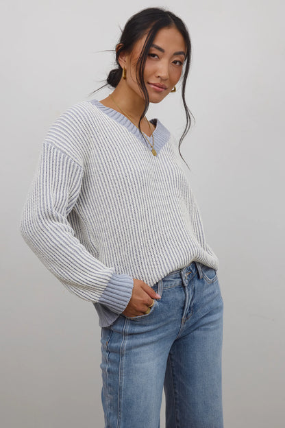 Glinda Knit Sweater in Blue FINAL SALE