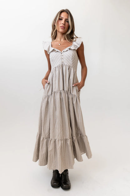 Salome Gingham Maxi Dress FINAL SALE