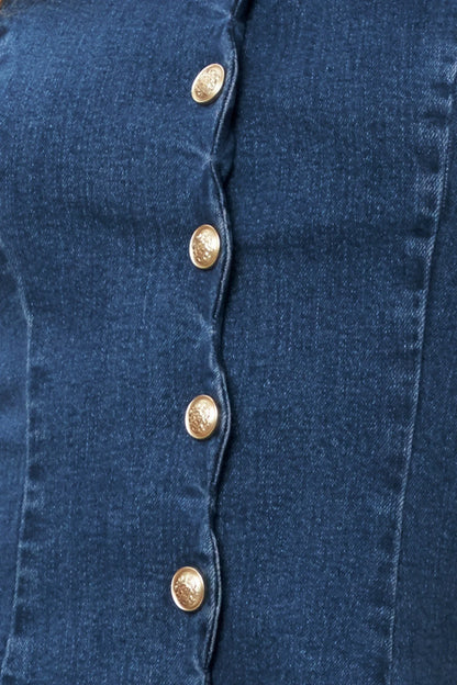 MODERN SWEET DENIM MINI DRESS