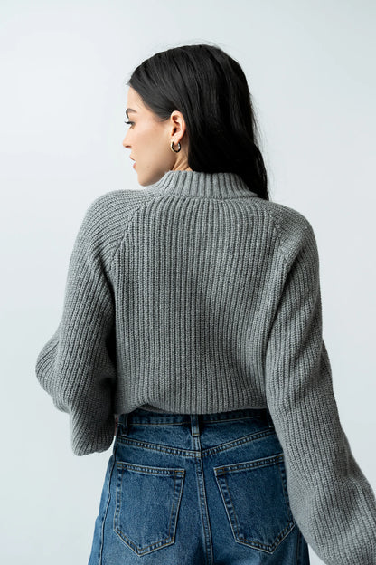 Shayla Knit Sweater in Grey FINAL SALE