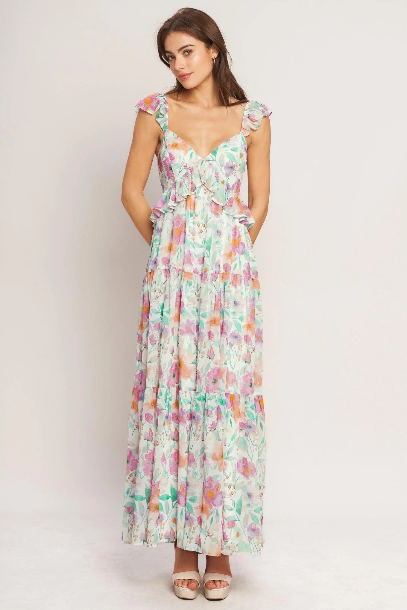 HEAVENLY BLOSSOM MAXI DRESS