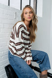 Mariah Striped Cardigan in Ivory FINAL SALE