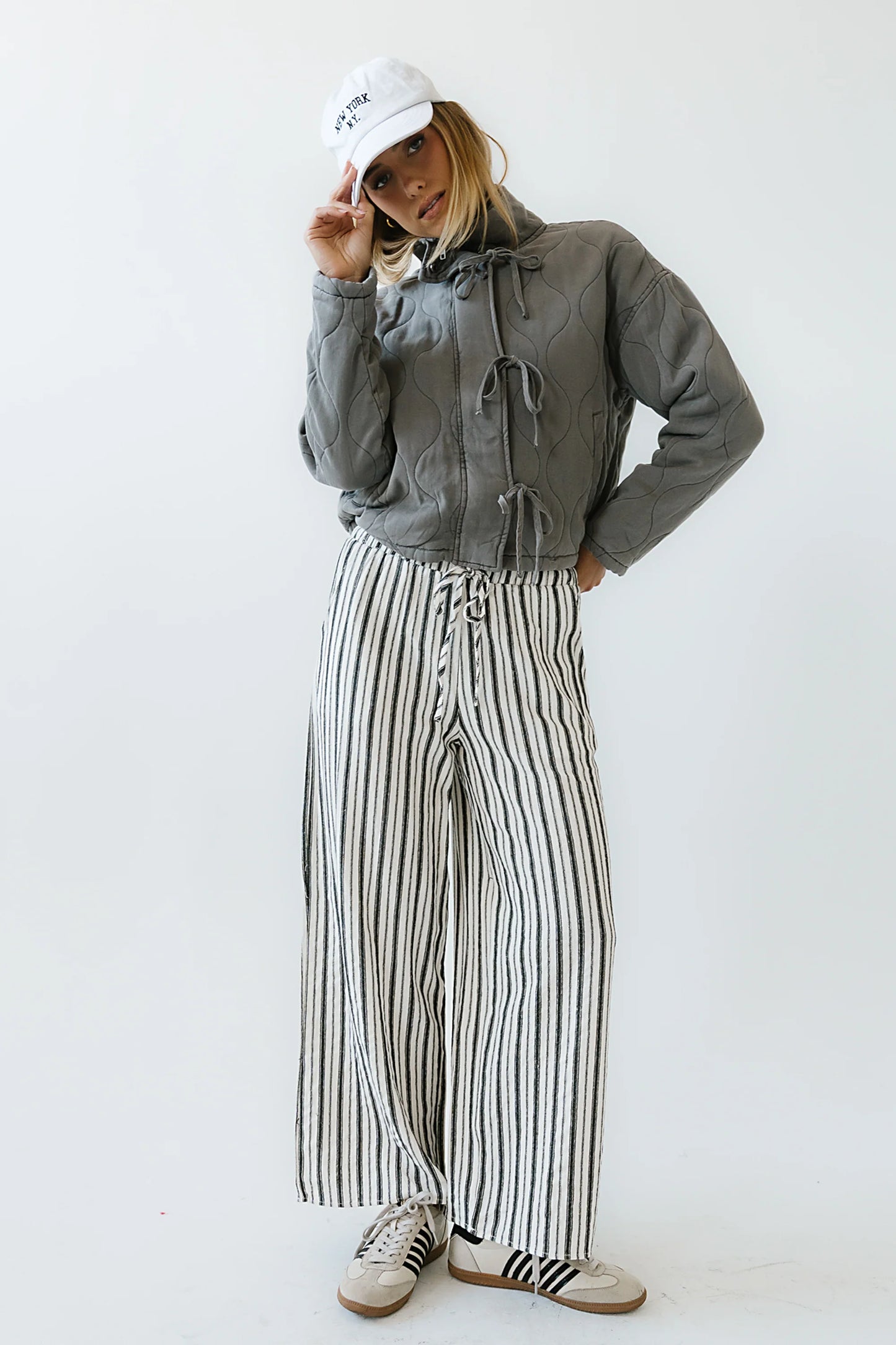 Quinn Quilted Jacket in Charcoal FINAL SALE
