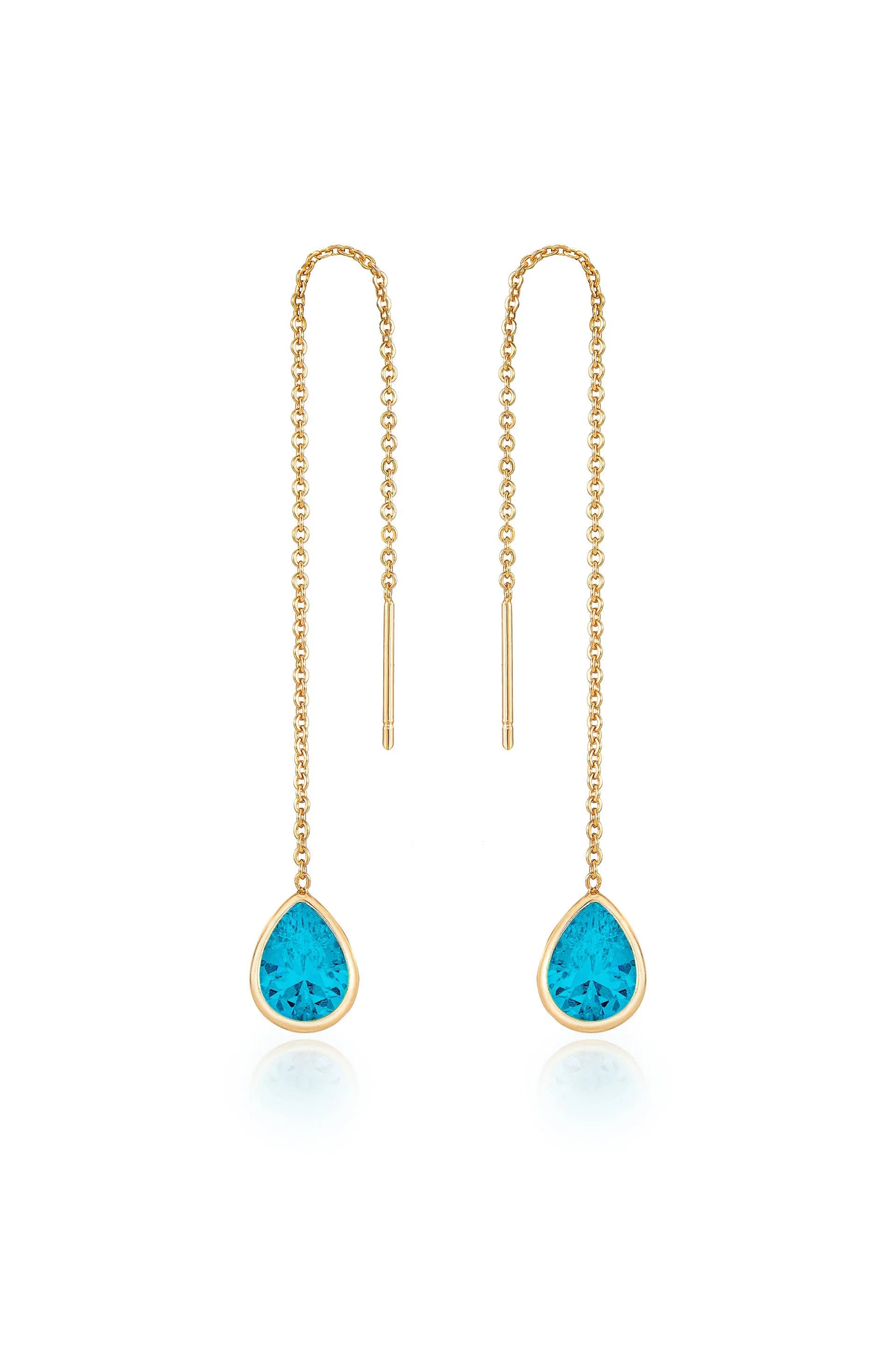 Barely There Chain and Crystal Dangle Earrings