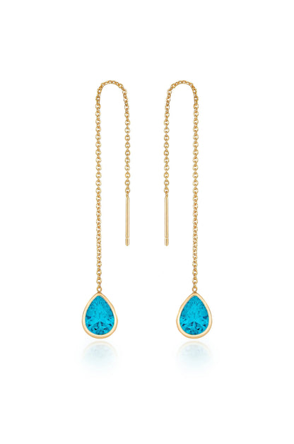 Barely There Chain and Crystal Dangle Earrings