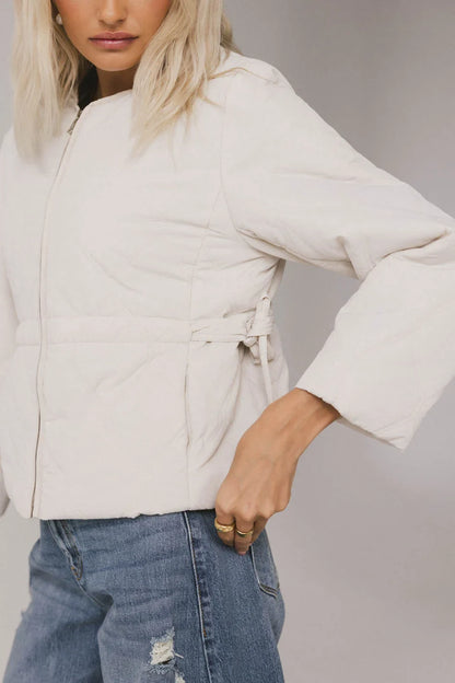 Zola Quilted Jacket in Bone FINAL SALE