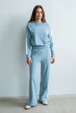 Mickey Wide Leg Jogger in Blue