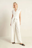 KNOW BETTER WHITE EYELET JUMPSUIT