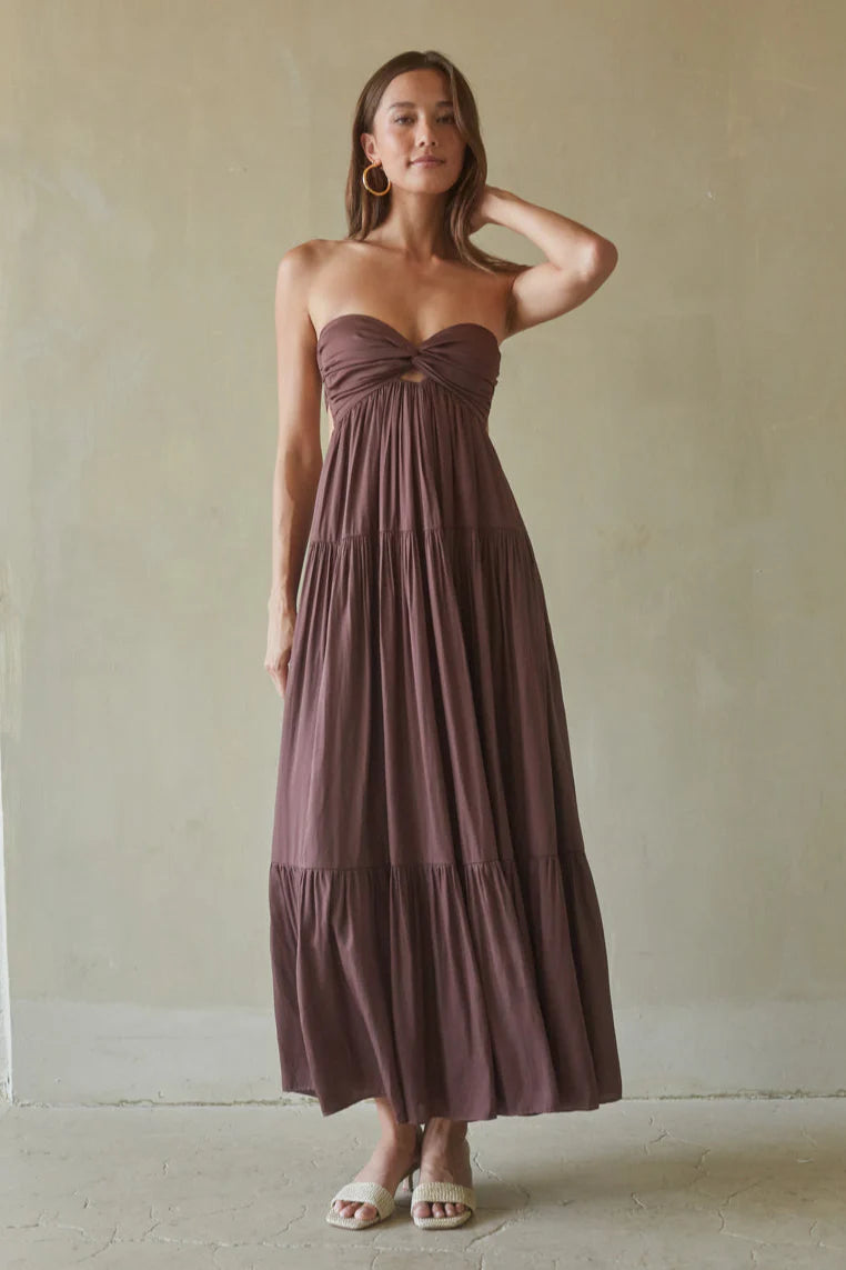 Lilith Twist Front Maxi Dress