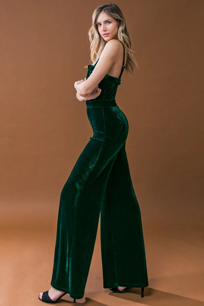 TWILIGHT HOUR VELVET JUMPSUIT