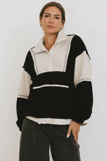 Indra Quarter Zip in Black FINAL SALE