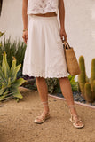 Molly Embroidered Shorts in White