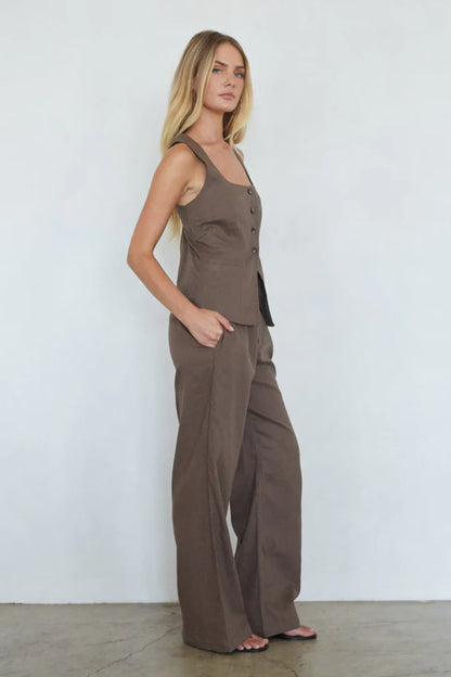 Rina Button Up Vest