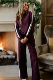 Mickey Wide Leg Jogger in Burgundy FINAL SALE