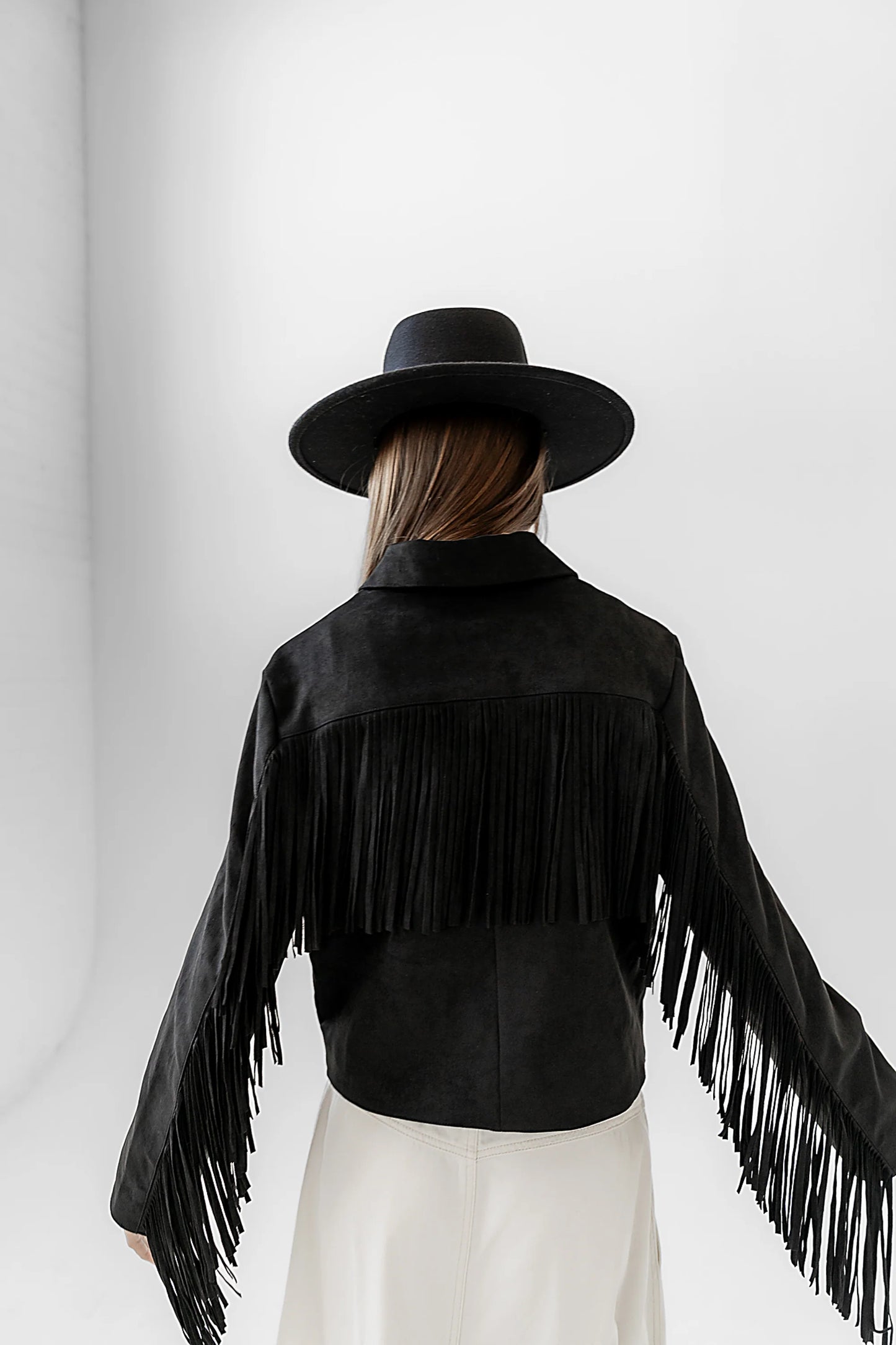 Bridget Fringe Jacket in Black