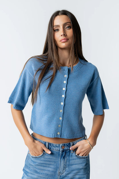 Macey Knit Sweater in Blue