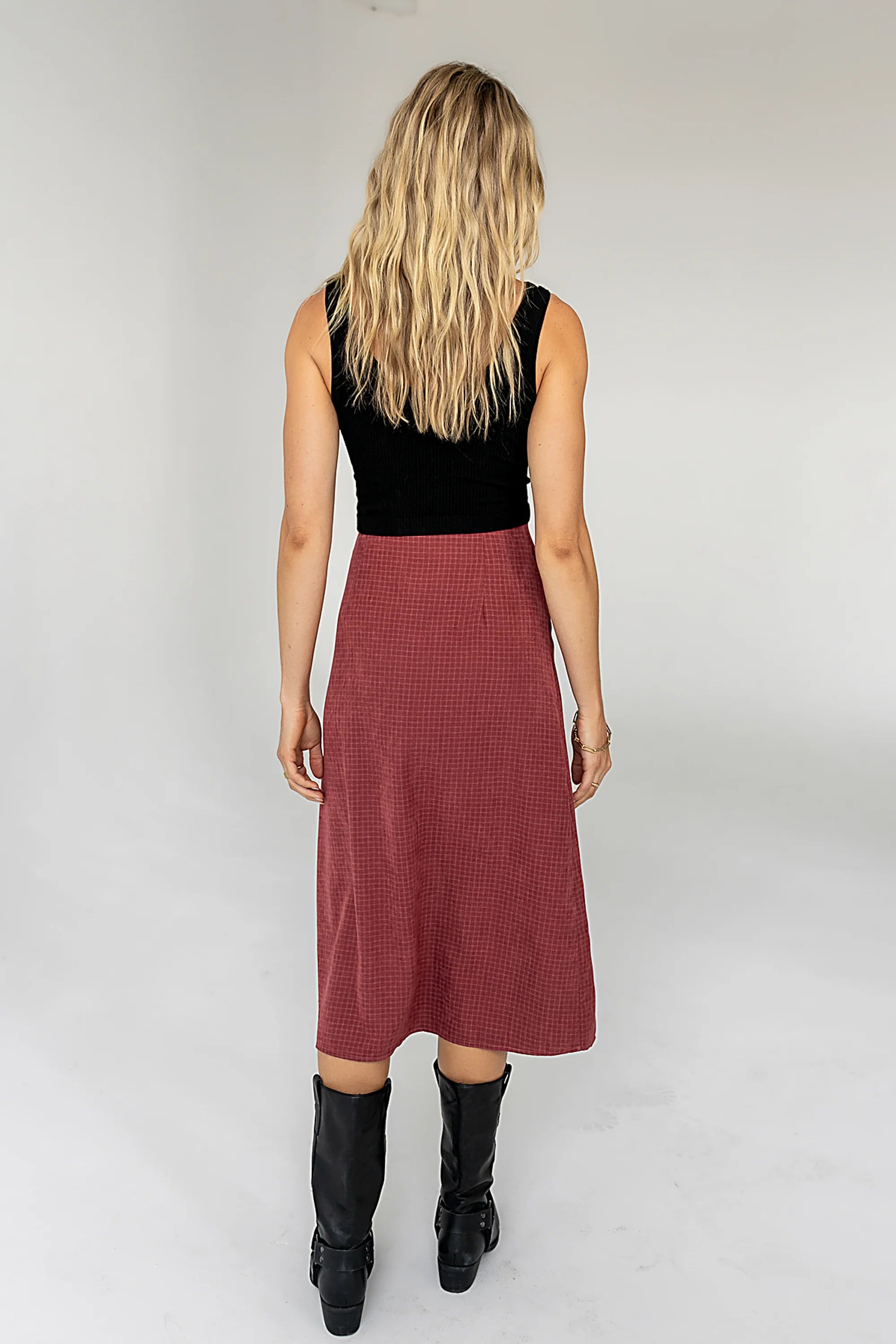 Miley Midi Skirt in Maroon FINAL SALE