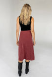 Miley Midi Skirt in Maroon FINAL SALE