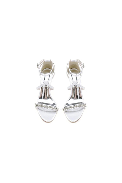 Open Toe Ribborn Tie High Heels Party