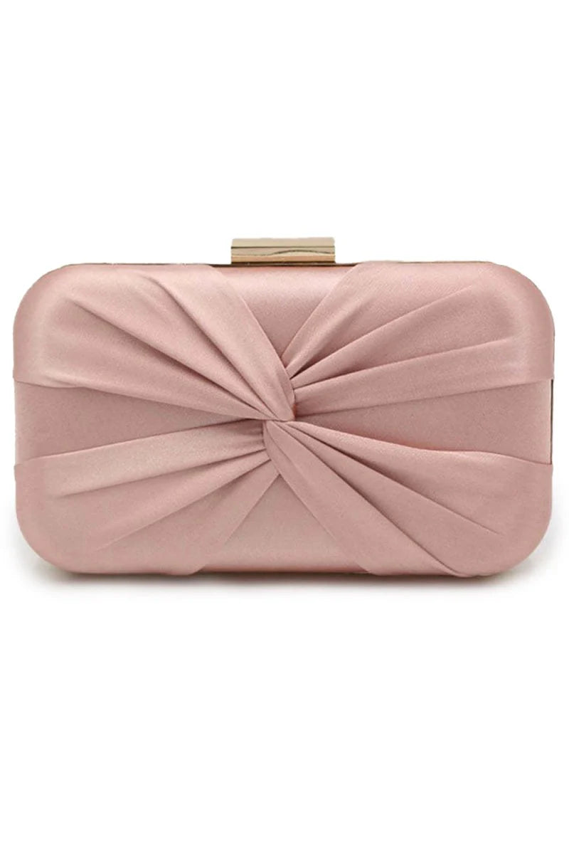 Classic Silk Like Closure Clutch Purse