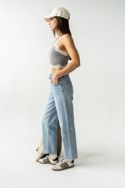 Karina Folded Straight Leg Jeans