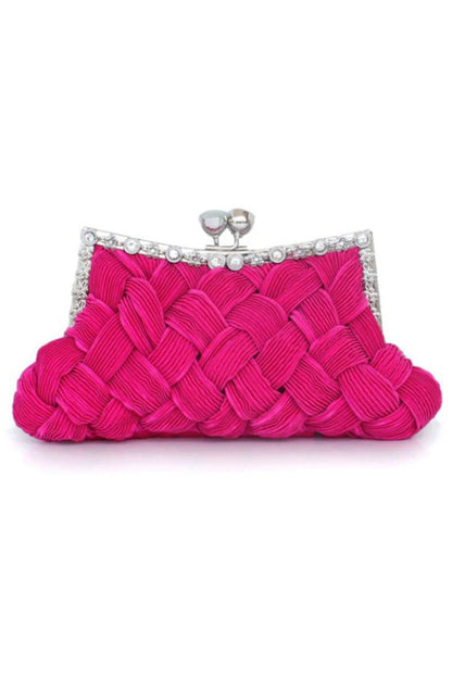 Glamourous Silk With Crystal Rhinestone Glitter Adjustable Wallets Accessories