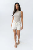 Rika Ribbed Top in Taupe