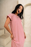 Esme Striped Maxi Dress in Red FINAL SALE