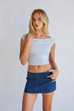 Merritt Boat Neck Crop Top