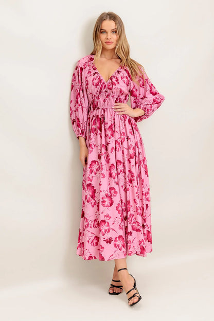 HONEY MIDI DRESS MAUVE