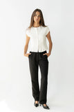 Montie Straight Leg Trousers in Black