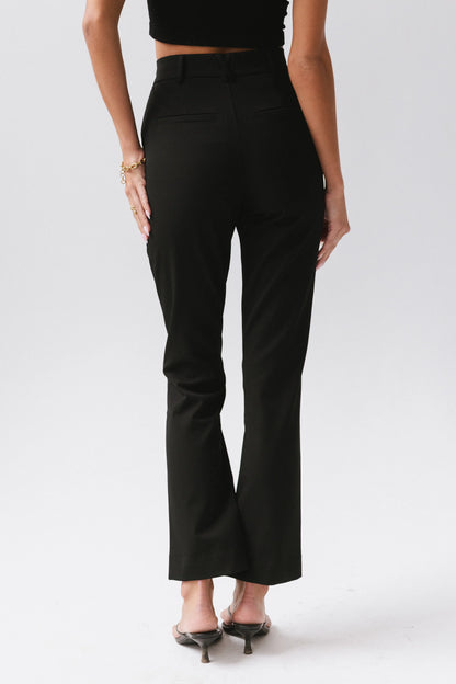 Willow Slim Straight Trouser in Black