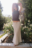 Moxie Floral Maxi Skirt in Butter Yellow