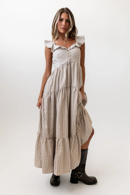 Salome Gingham Maxi Dress FINAL SALE