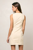 Jaclyn Fitted Mini Dress in Natural FINAL SALE