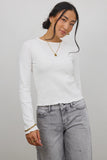 Leif Knit Top in White FINAL SALE