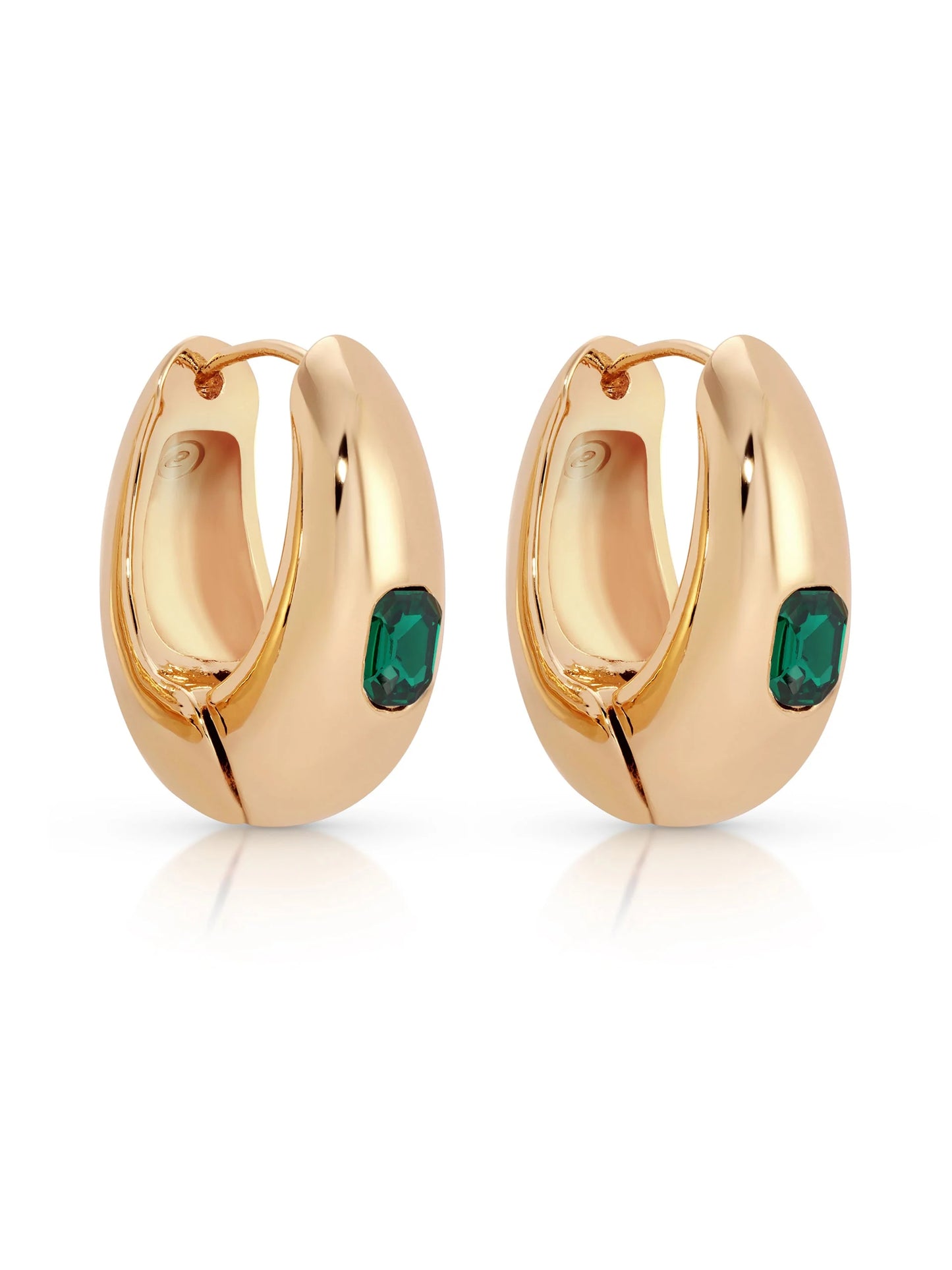 Deco Crystal Hoops