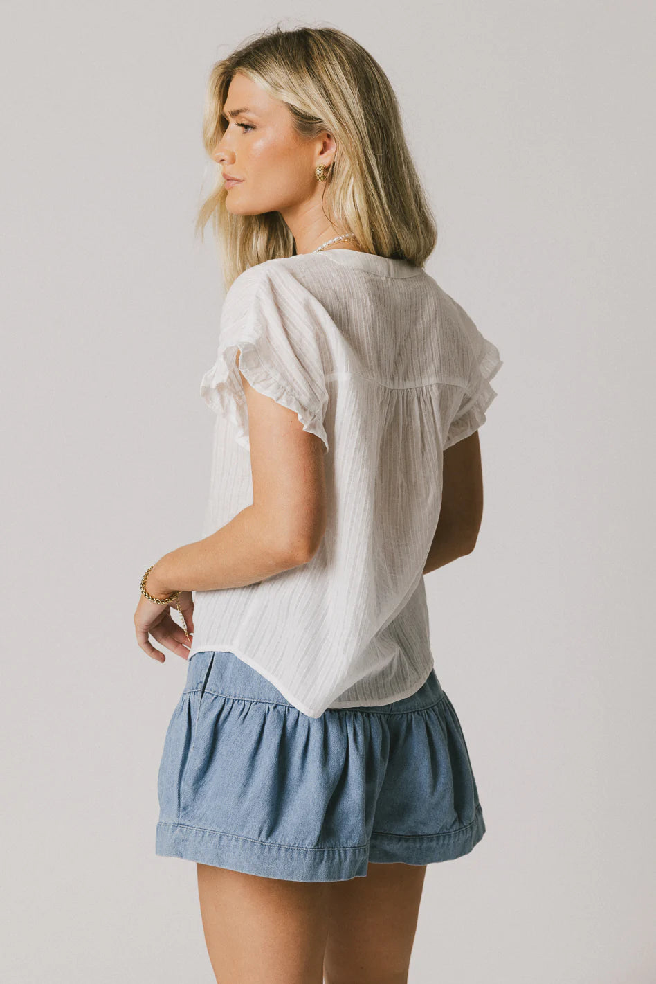 Kaytee Striped Top in White