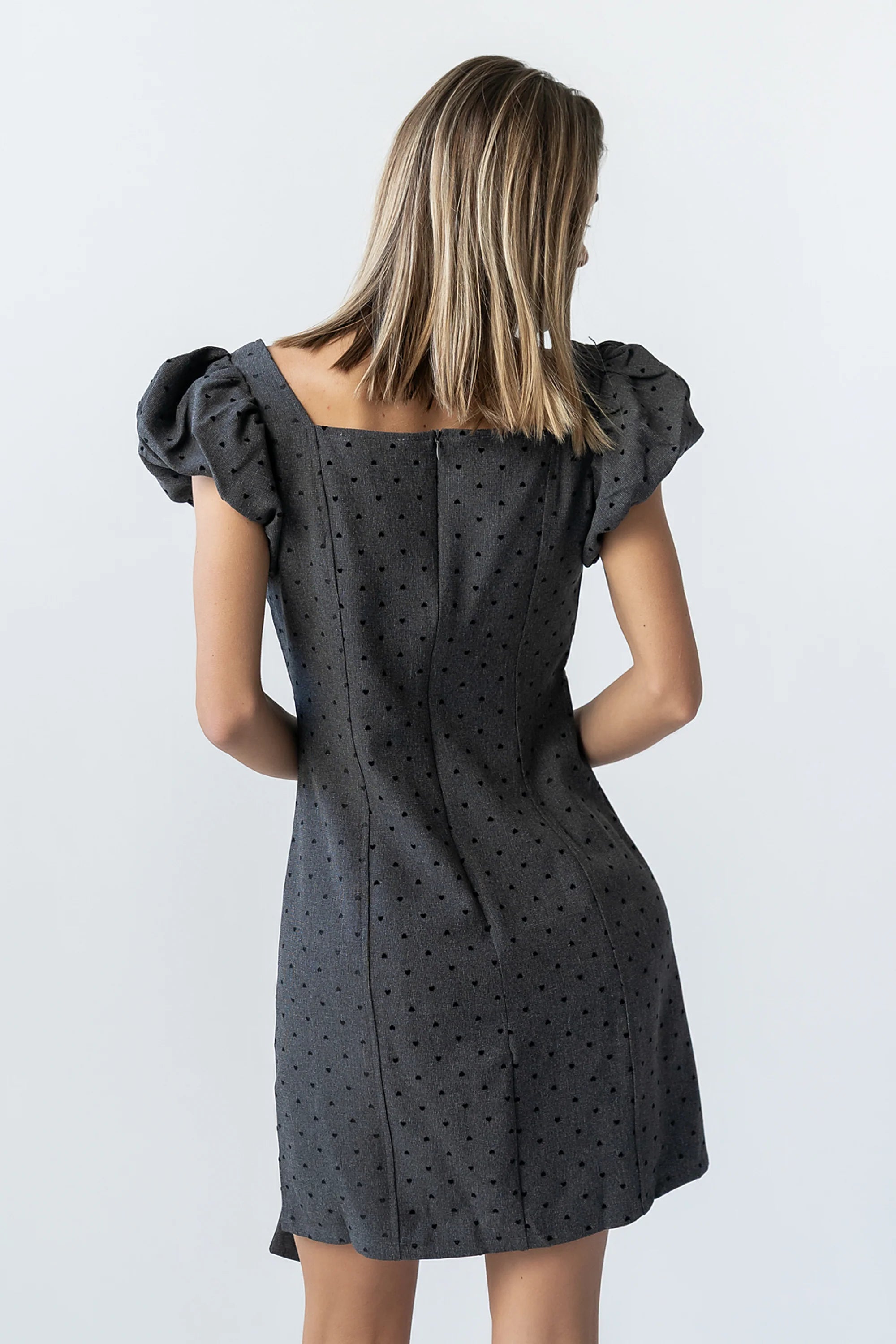 Joana Mini Dress in Charcoal