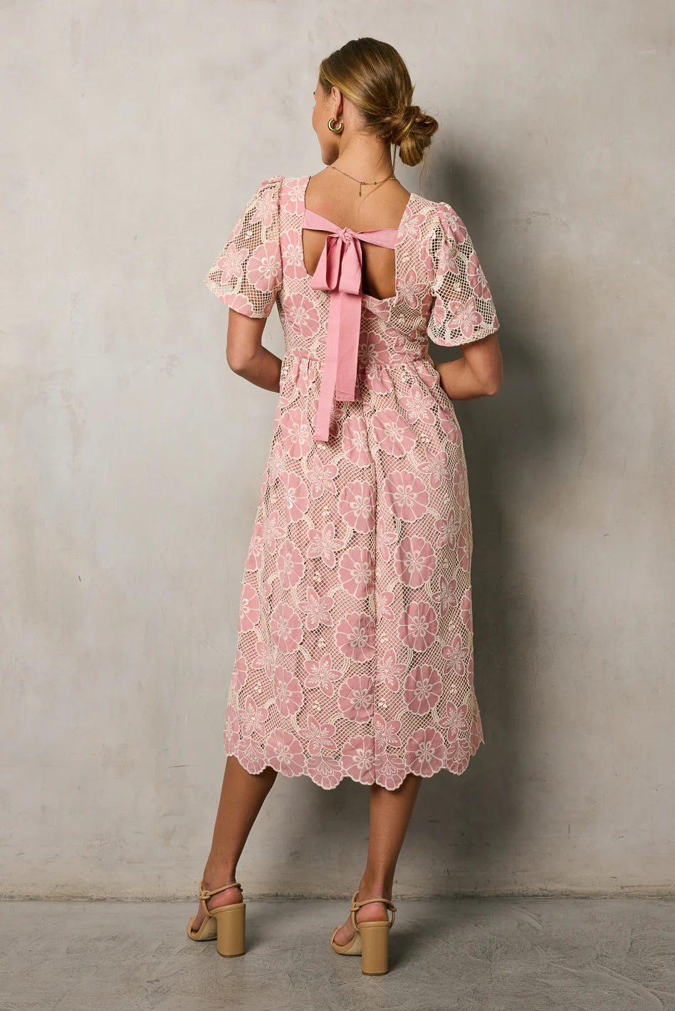 Mica Embroidered Midi Dress FINAL SALE