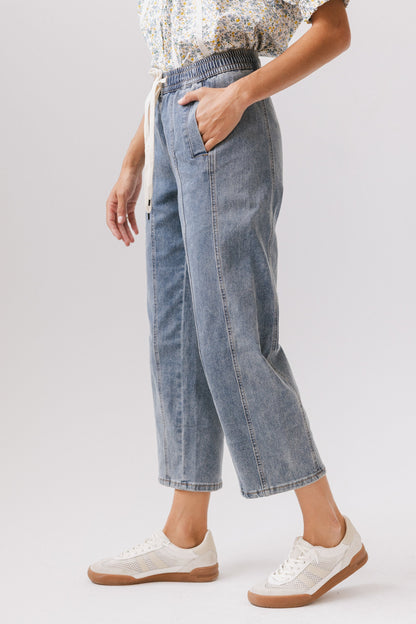 Khai Cropped Pants in Denim FINAL SALE